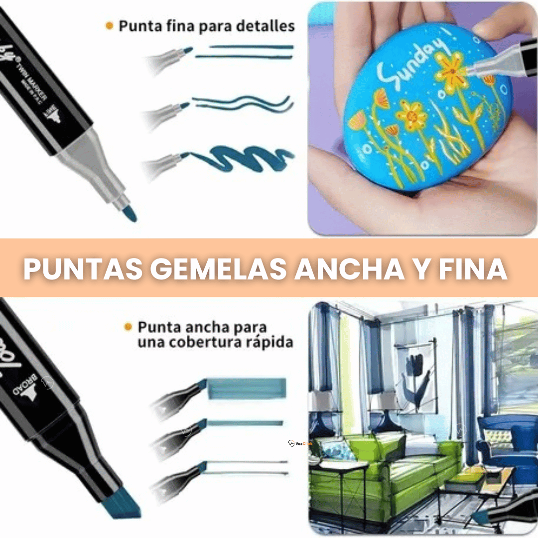 Marcadores Doble Punta
