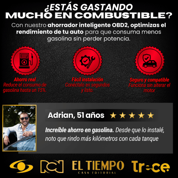 AHORRADOR DE COMBUSTIBLE PARA AUTO + VIDRIO ANTIPANEANTE