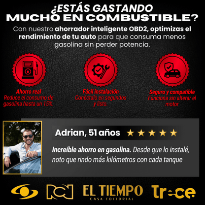 AHORRADOR DE COMBUSTIBLE PARA AUTO + VIDRIO ANTIPANEANTE